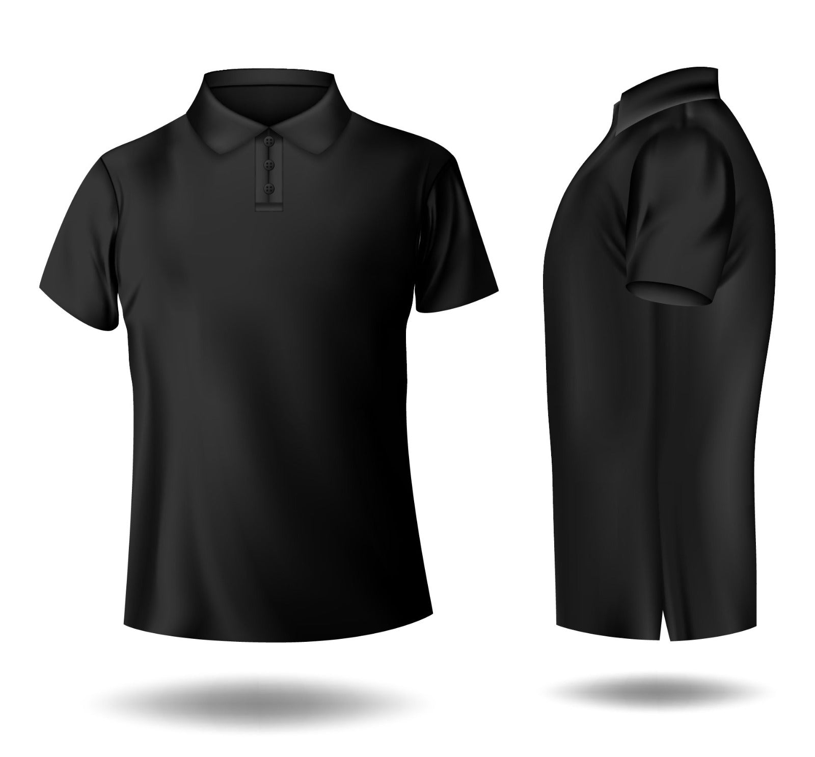 Black polo shirt for men