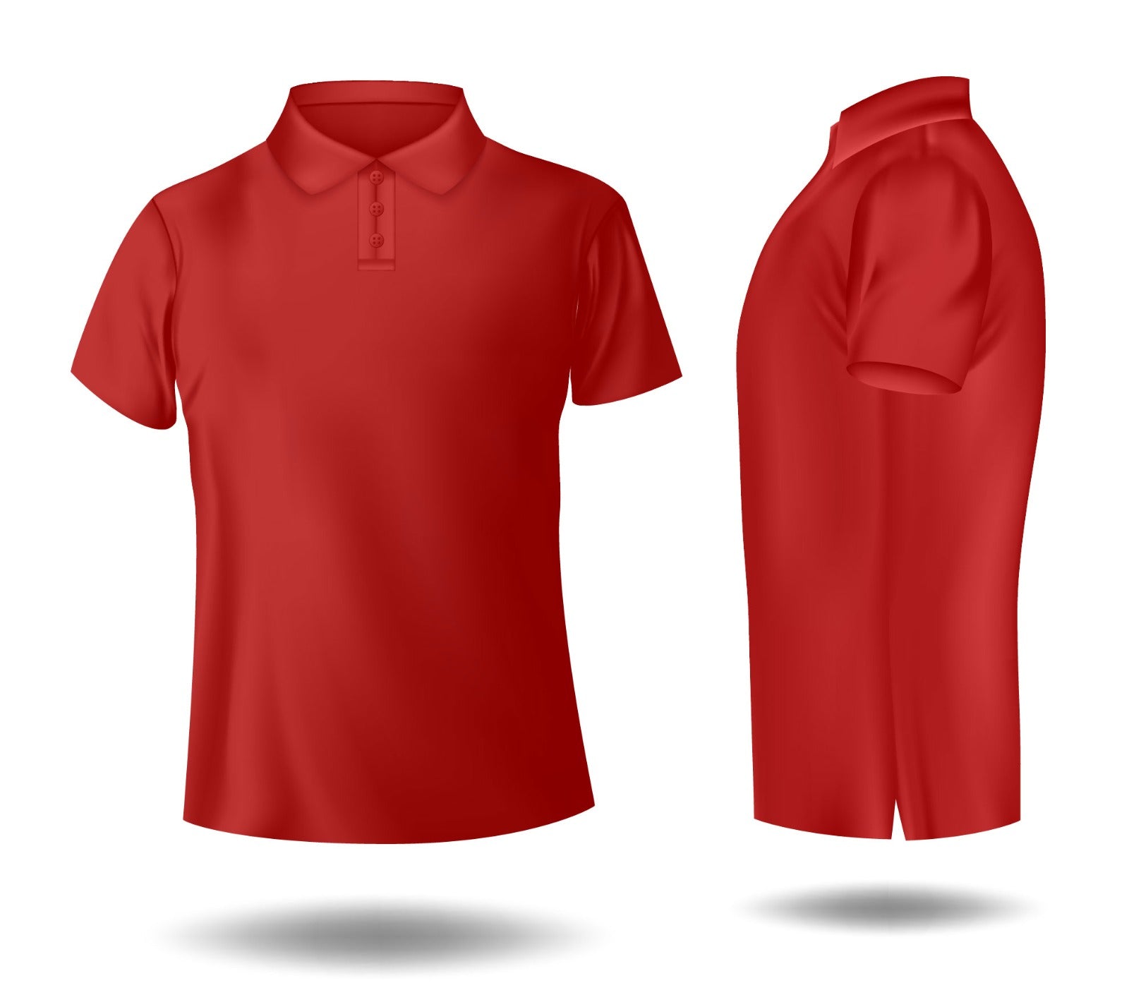 Red polo shirt for men and women