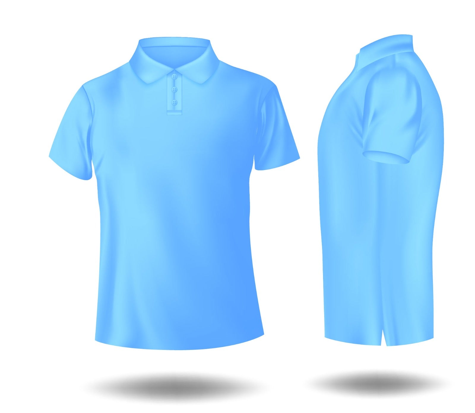 Light blue polo shirt for men and women