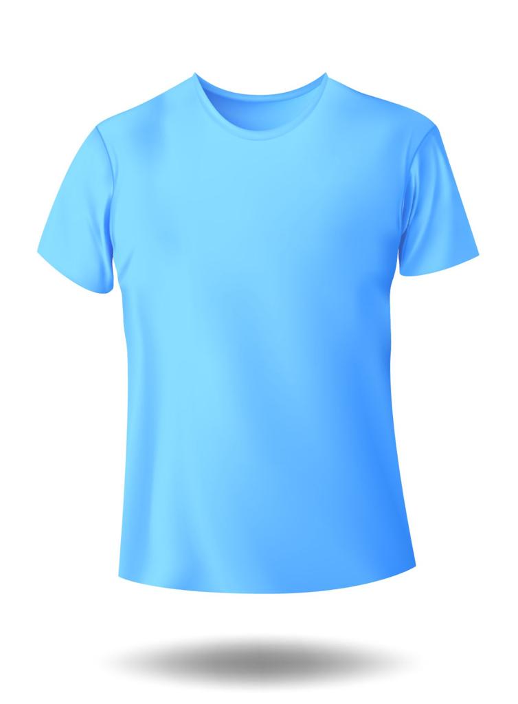 Light blue t-shirt for men and women 